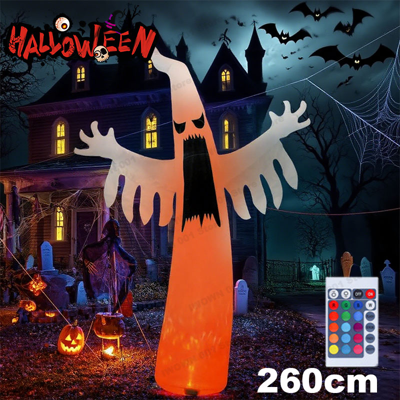 Outdoor Lighting Effects - ฮาโลวีน Inflatable น่ากลัว Ghost พร้อมไฟ LED