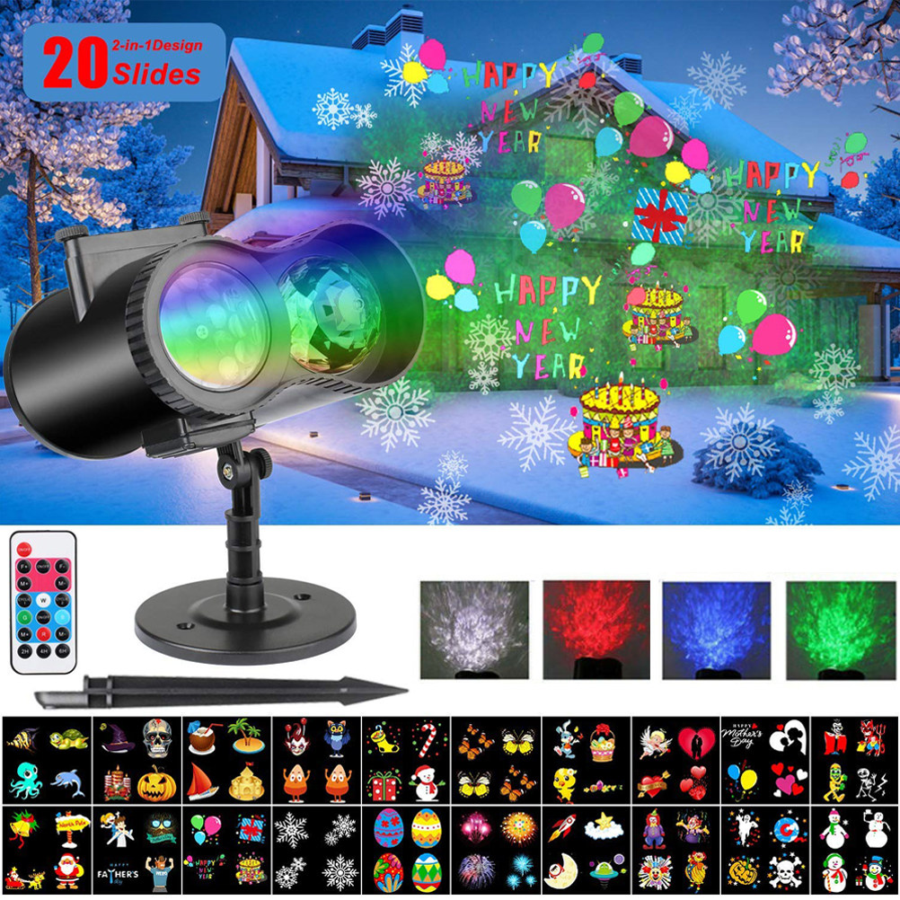 Outdoor Lighting Uk - ไฟโปรเจคเตอร์ LED คริสต์มาส กันน้ำ เคลื่อนย้ายได้ 20