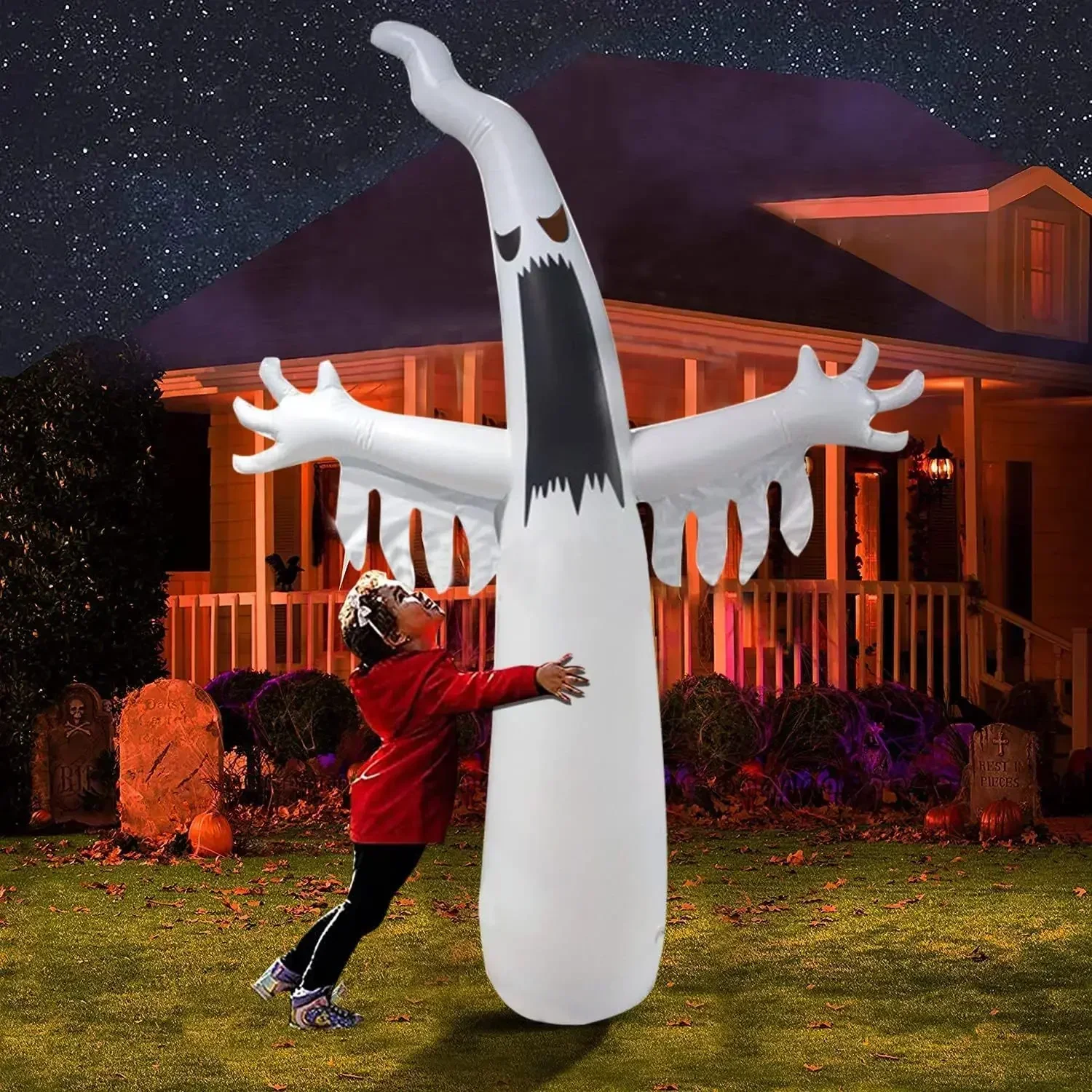 ฮาโลวีน Inflatable น่ากลัว Gho - Outdoor Lighting Effects บทวิจารณ์และราคา