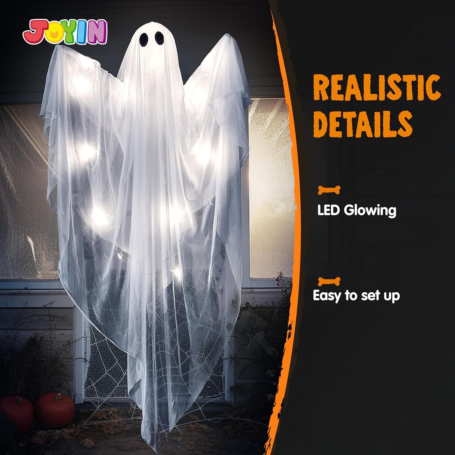 ไฟแขวนฮาโลวีนรูปผีพร้อมไฟ LED  - Outdoor Lighting Effects บทวิจารณ์และราคา