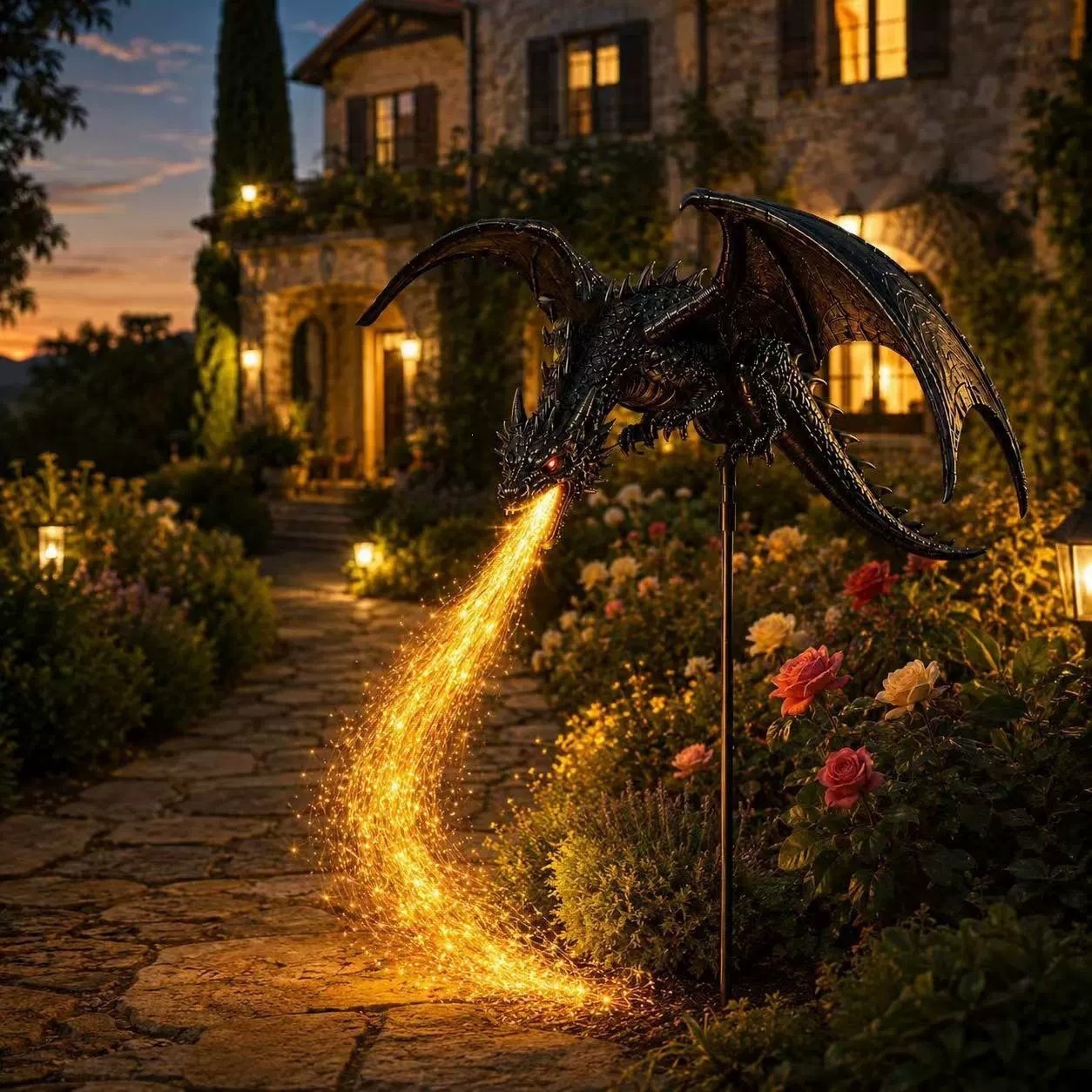 ไฟสวนรูปมังกรพลังงานแสงอาทิตย์ - Outdoor Lighting Pathway บทวิจารณ์และราคา