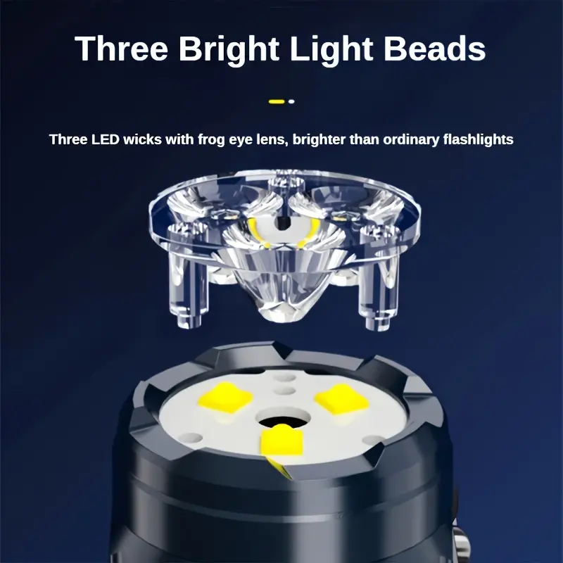 ไฟฉายมินิ 3LED พร้อมคลิปหนีบปา - Outdoor Lighting Black บทวิจารณ์และราคา